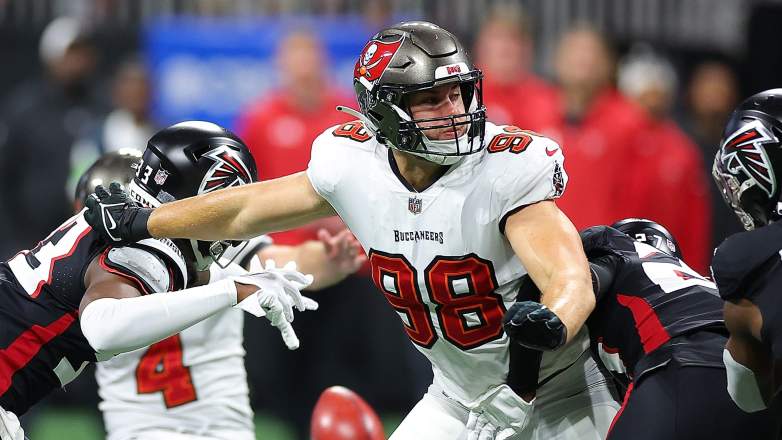 The Tampa Bay Buccaneers are projected to trade away Anthony Nelson.
