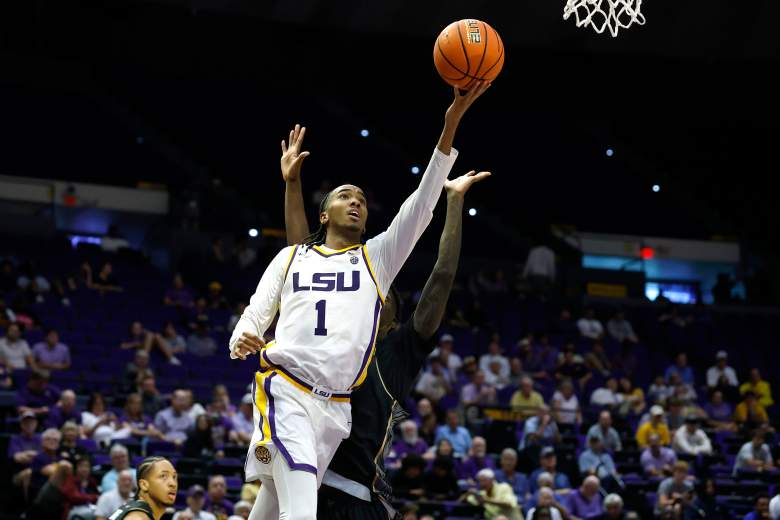 LSU guards: Abdi Bashir Jr. makes a layup against UCF