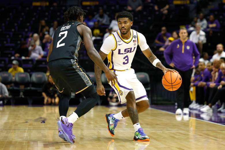 LSU guards: Donovan Dent handles the ball against UCF during an exhibition game.