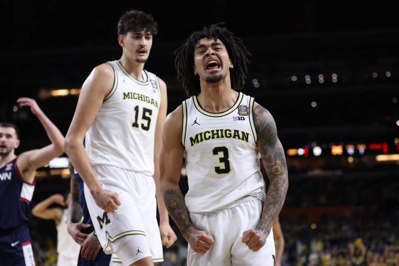 Michigan basketball: Elliot Cadeau and Aday Mara celebrating